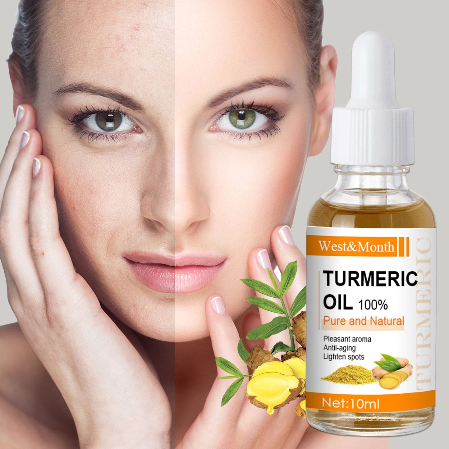 Turmeric Essential Oil 10ml Organic Turmeric Oil For Dark Spots 100 Pure Therapeutic Grade Turmeric Oil For Moisturizing